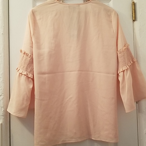 KARL LARGERFELD PARIS | Peachy Pearly Peasant Top - Picture 8 of 9